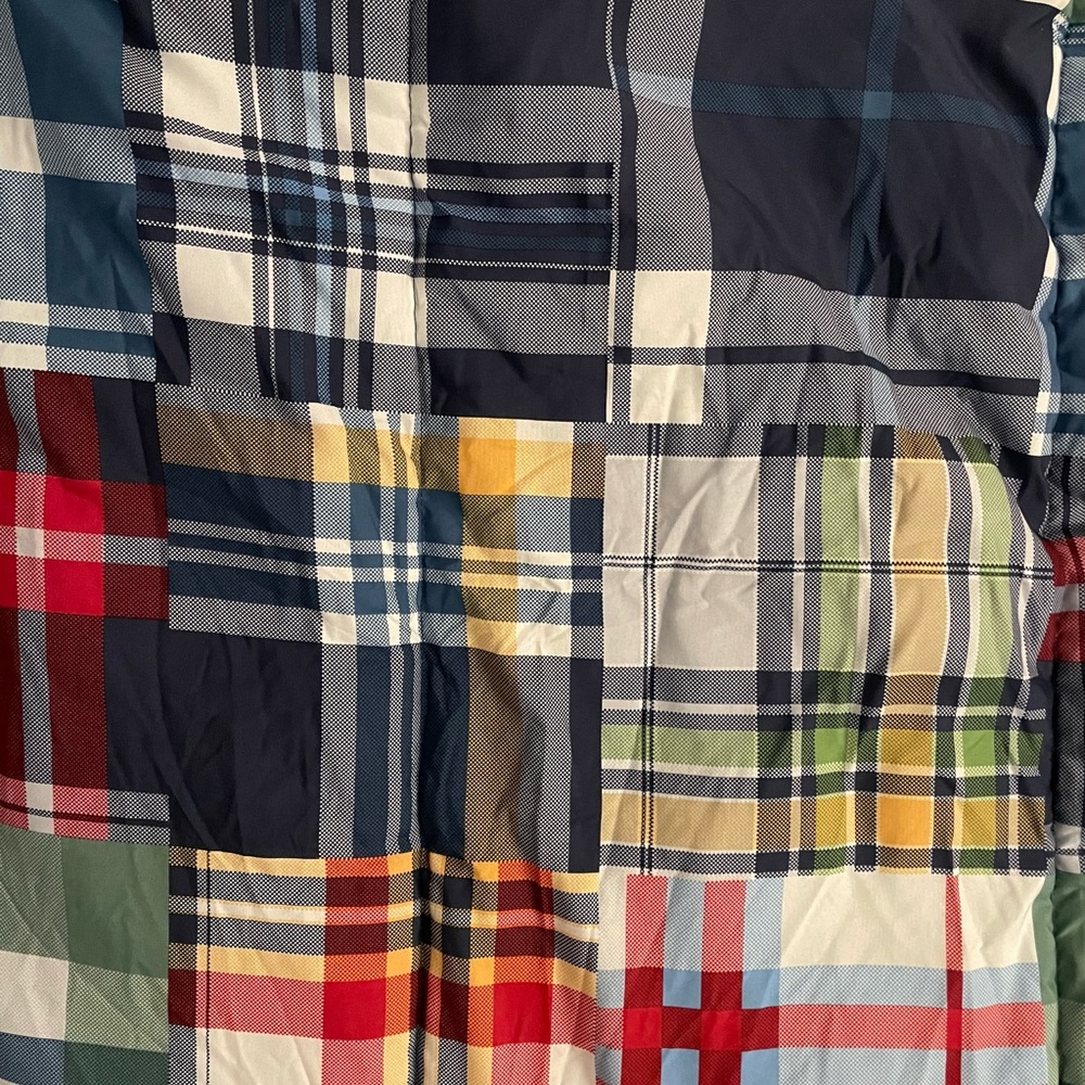 Pottery Barn Madras Twin Comforter and Standard Pillow Set